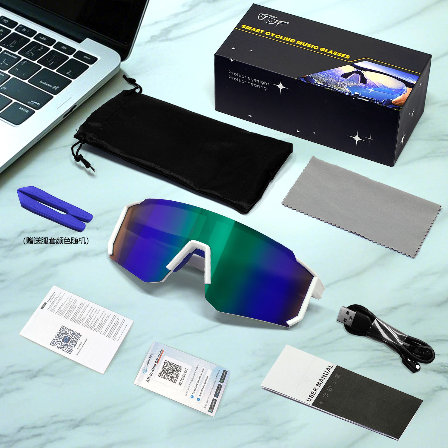 White frame - green purple gradient