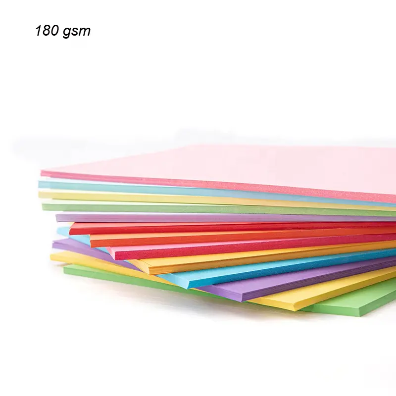 20 pezzi di carta colorata A4 180 Gsm carta da stampa in pasta di legno o forniture fatte a mano fai da te