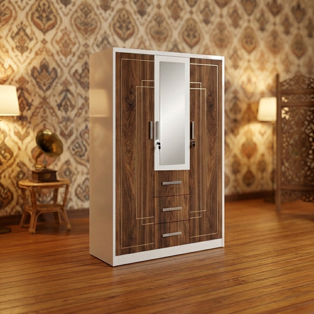 Armoire métallique 3 portes en acier avec impression UV