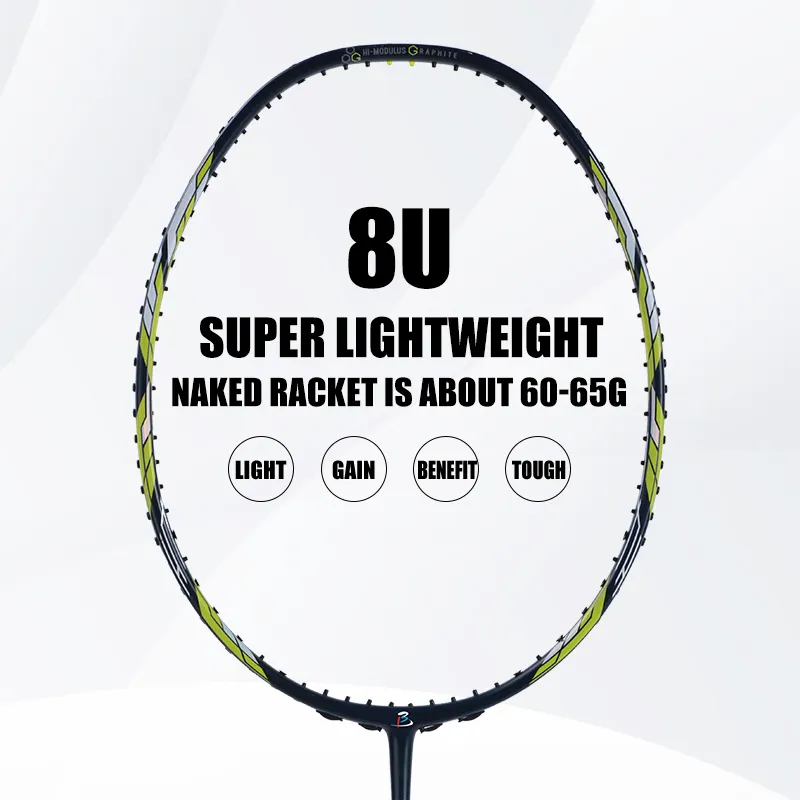 Yüksek kalite tam karbon Badminton raketi profesyonel