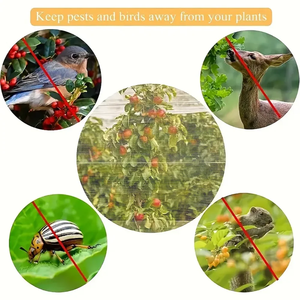 Large <strong>Garden</strong> <strong>Netting</strong> Cover with Zipper Drawstring Gardenhouse Insect <strong>Netting</strong> Bird Plant Barrier Screen - Product Image 5