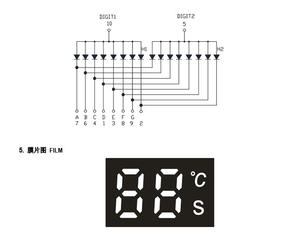 Display a led a due cifre JSTRONIC a sette segmenti da 0.4 pollici smd personalizzato a 2 cifre 7 segmenti - Product Image 5