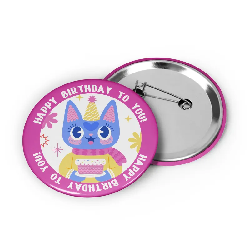 Wholesale Custom Logo Pin Round Shape Tin Button Badge Customized Anime Badge