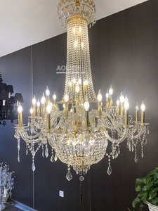 Toptan Modern lüks kristal avizeler büyük otel düğün asılı kolye ışıkları çin'de yapılan