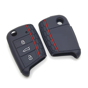 Yeni 3 düğmeli silikon araba anahtarı kılıfı Volkswagen GOLF/GTI gibi modeller için uygundur - Product Image 5