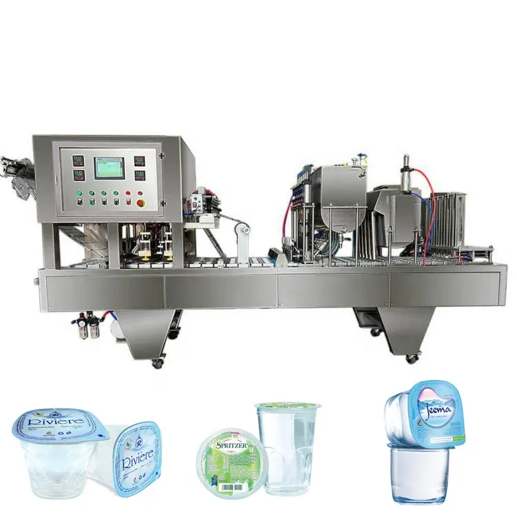 Línea de producción de agua mineral completa automática con 180ml 200ml 330ml 500ml taza/botella