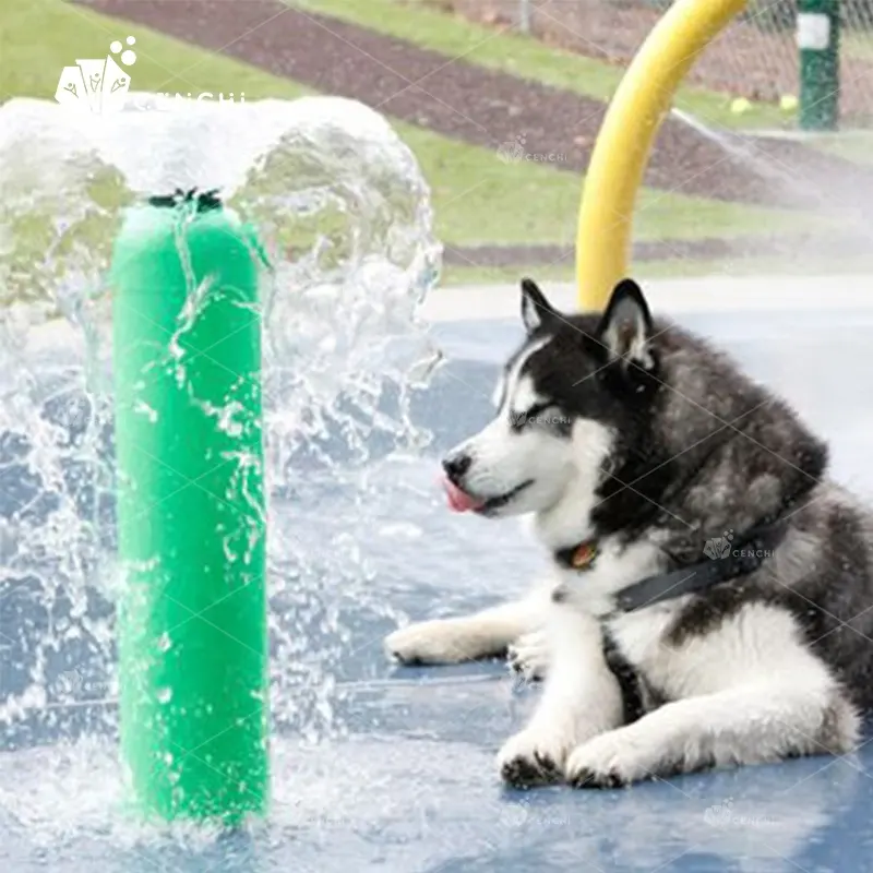 Cenchi patio trasero residencial acuático verano refrigeración cachorro mascota Splash pad parque acuático spray mascota cachorro entrenamiento pad