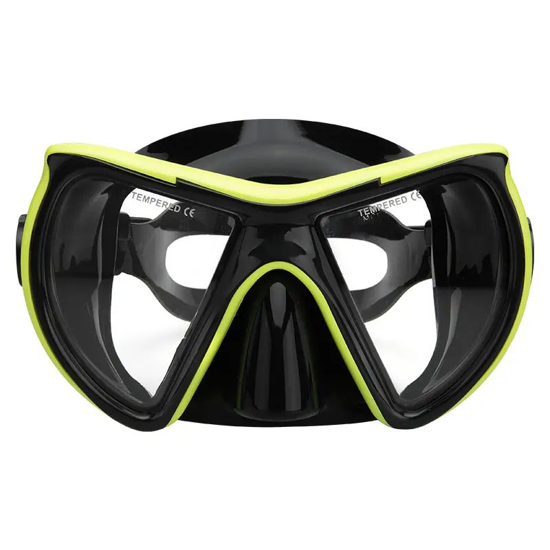 Yetişkin rahat fit dalış maskesi yüzmek gözlük yabancı insanlar için dalış maskesi büyük vizyon tüplü dalış maskesi