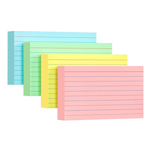 Notas adhesivas de alta calidad, Bloc de notas de 4 colores para la escuela, oficina, diario, papelería, 200 hojas, Bloc de notas - Product Image 1