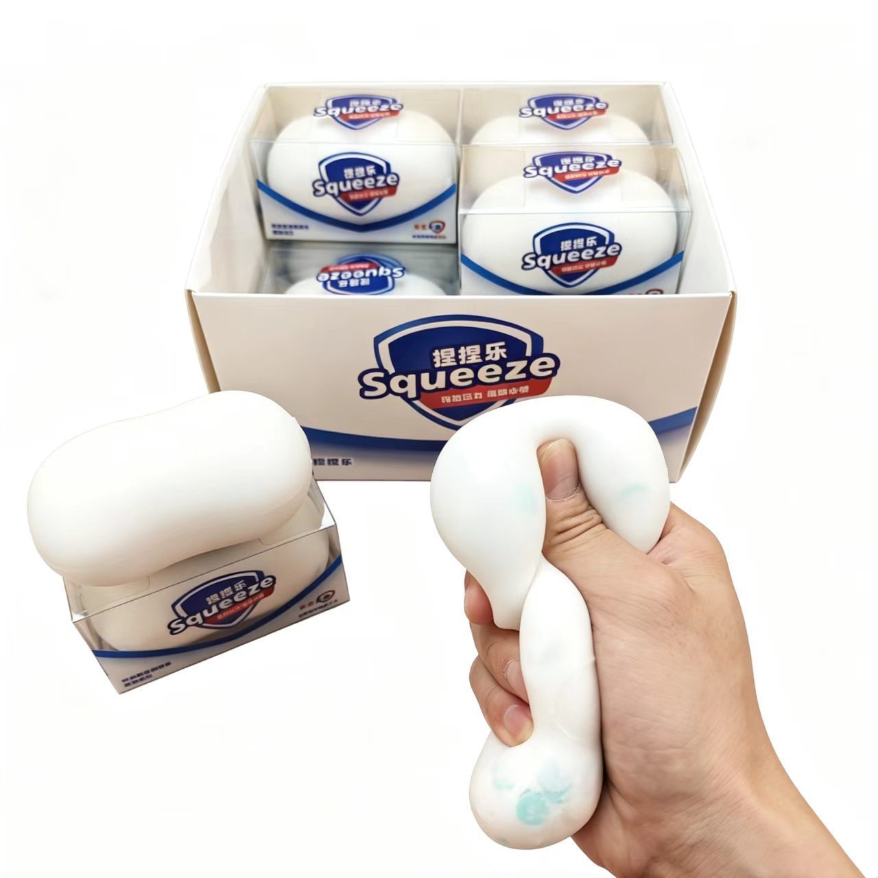 Soap squeeze-building block style-white