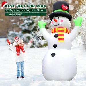 Giáng sinh inflatables khổng lồ Snowman trang trí ngoài trời sáng LED ánh sáng thời tiết cho sân vườn Patio Lawn Đảng Xmas Quà Tặng - Product Image 3