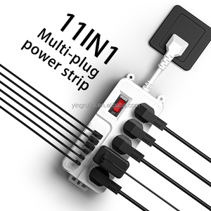 带过载保护和主开关的美国电源板。5个插座3个USB A和3个u USB C。短电缆设计电源插座 - Product Image 6