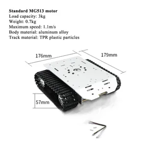 Cheapest 8KG Big Load Shock Absorb Tracked Robot Tank <strong>Car</strong> Chassis Smart Vehicle for <strong>Arduino</strong> with 12v Metal Encoder Motor - Product Image 3