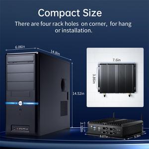 I5 i3ฮอตคอร์ i7มินิพีซีอุตสาหกรรมที่มี4คอร์8กระทู้2 * Intel LAN 6 * COM รองรับโมดูล4G 1 * mSATA + 1 *sata RAM DDR4 - Product Image 2