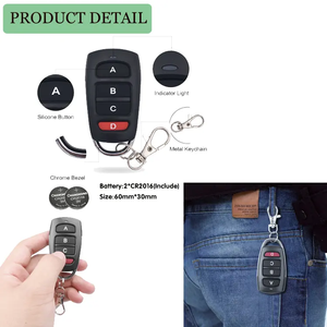 Telecomando universale 4 canali 433 MHz cancello clonazione porta Garage telecomando duplicatore apprendimento codice fisso remoto