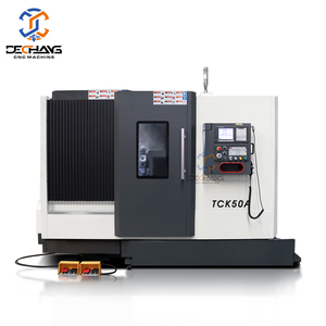 TCK50Y de alta resistencia, función de perforación de fresado automático, torno CNC Siemens GSK, Centro de torneado de cama inclinada, herramienta en vivo, torno CNC eléctrico - Product Image 3