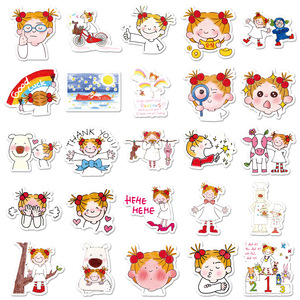 50PCS Japanese Illustrator Dodolog Anime Girl Illustrated <strong>Character</strong> COCO Sticker