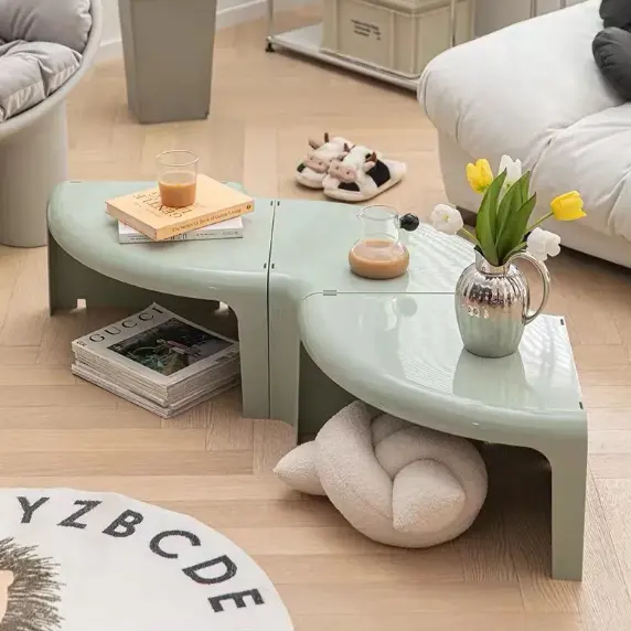 Table basse moderne ronde en pierre frittée avec tiroir, table à thé carrée, petite table d'appoint, meuble TV, meuble de salon