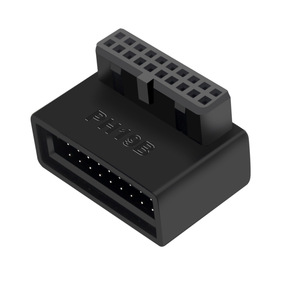 อะแดปเตอร์ซ็อกเก็ต20Pin 3.0 19Pin USB ทำมุม90องศาสำหรับเมนบอร์ดคอมพิวเตอร์ตั้งโต๊ะหัวปลั๊กภายใน USB3.0 19/20P - Product Image 3