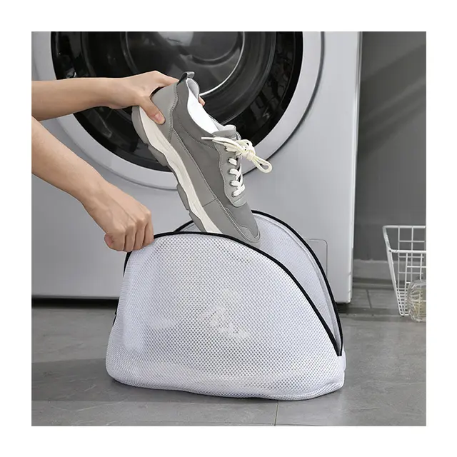 도매 맞춤형 졸라매는 끈 거친 메쉬 세탁 가방 멀티 사이즈 재사용 가능한 변형 방지 세탁기 가방