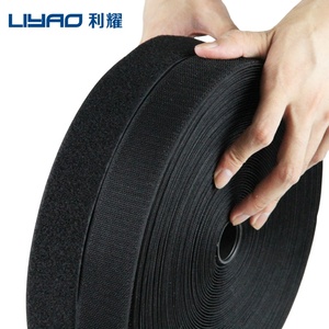 Cinta de gancho y bucle a precio de fábrica, resistencia adhesiva, nailon 30% y poliéster 70%, cinta de velcro con cierre de gancho y bucle para coser - Product Image 1