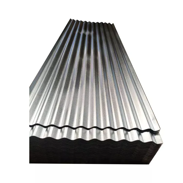 Lamiera di copertura in acciaio ondulato zincato laminato a freddo GI per 4x8 pollici zincato 26 28 calibro case prefabbricate tegole in zinco