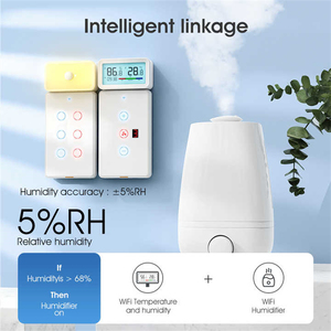 2025 Tuya Digital Zigbee higrómetro interior termómetro Sensor con retroiluminación aplicación remota voz Alexa Google Home - Product Image 4