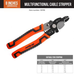 Çok fonksiyonlu DIY elektrikçi pense tel striptizci kesici metrik ölçüm sistemi alüminyum sap OEM özelleştirme desteği - Product Image 3