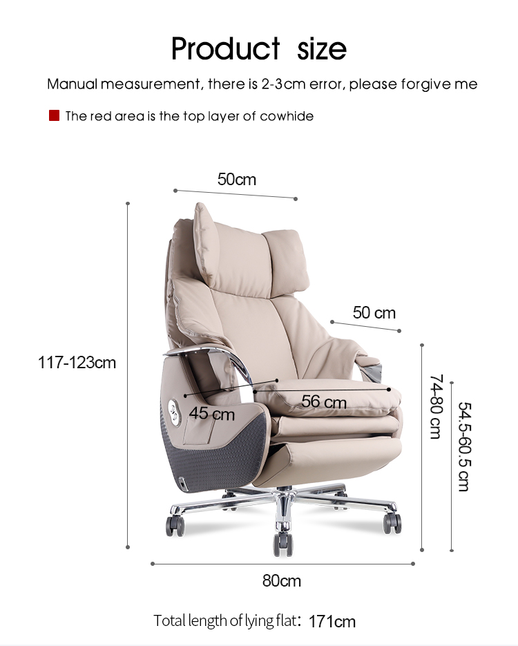 Demi-cuir-contrôle séparé avec massage 2 points