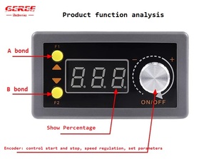 5V/12V/24V PWM Dc regolatore di velocità del motore 5A Bldc regolatore di velocità 30V adattatore Display digitale per interruttore avanti/indietro - Product Image 2