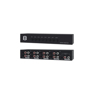 Audio Selector 8input 1output Audio <strong>Switch</strong> 8x1 RCA and 3.5mm 8ports Manual Switching - Product Image 3