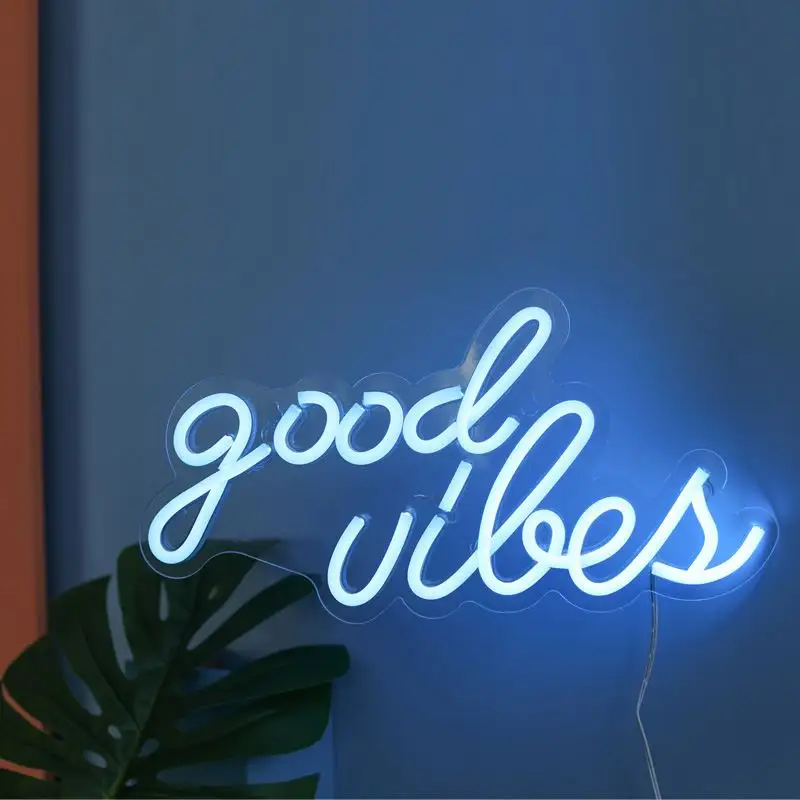 GOLDMORE1 2021 nuova insegna al neon flessibile a led monocolore di dimensioni personalizzate per negozio di bar per vibrazioni dorate