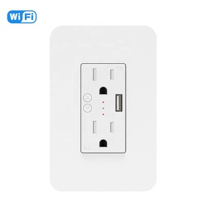 Milfra Wifi智能插座双壁美国插头电源插座，带USB充电端口开/关图亚智能生活应用语音遥控器 - Product Image 1