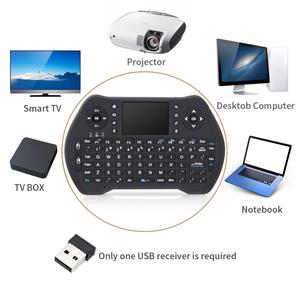 MT10 Mini tastiera Wireless QWERTY 2.4G inglese russo con Touchpad per Notebook Android TV Box