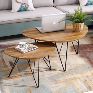 <strong>Multi</strong> <strong>Functional</strong> Mid Century Modern Coffee <strong>Table</strong> for Living Room Small Apartment Home Rustic Oval Coffee <strong>Table</strong> Set - Product Image 4