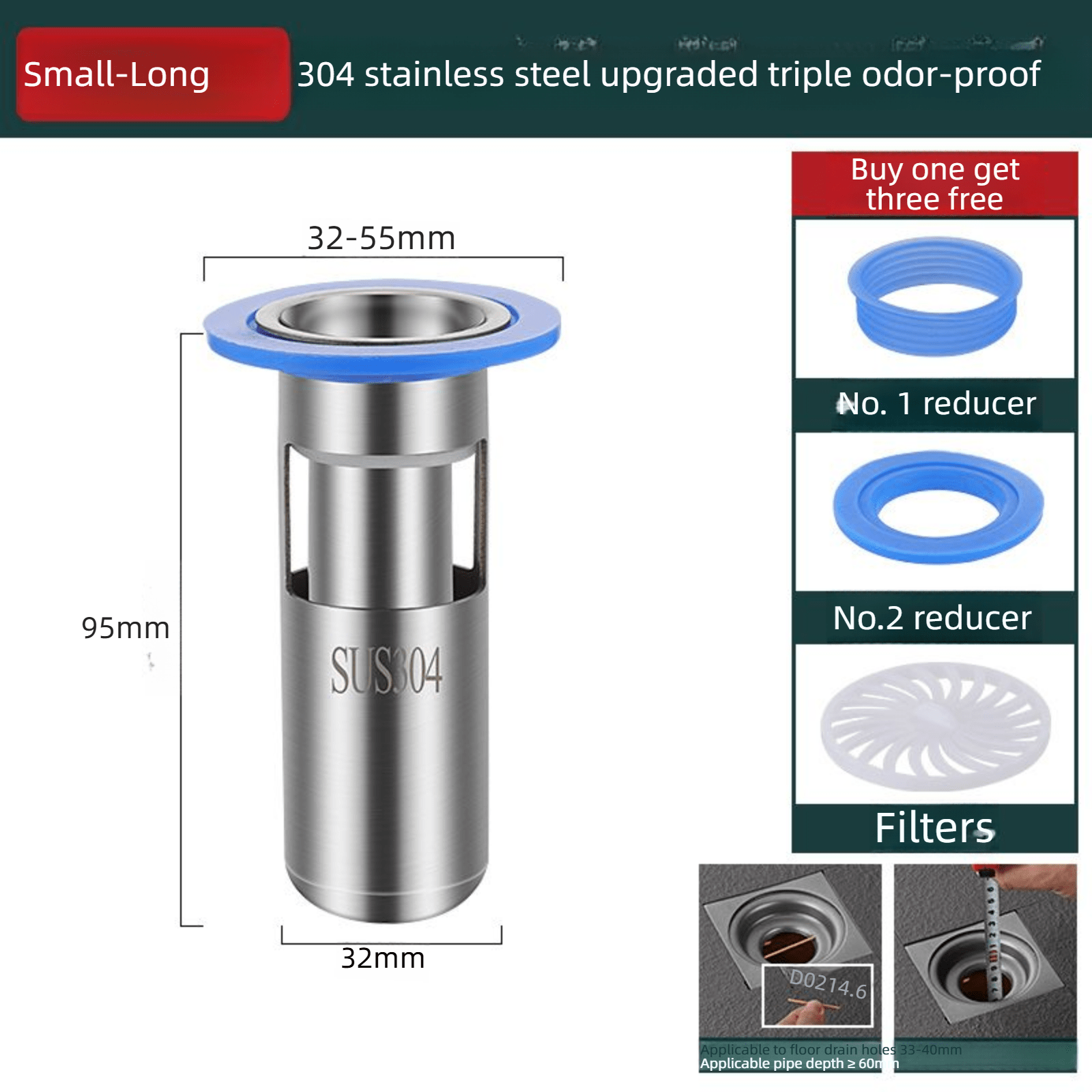 Filtro desodorizante 9,5 cm