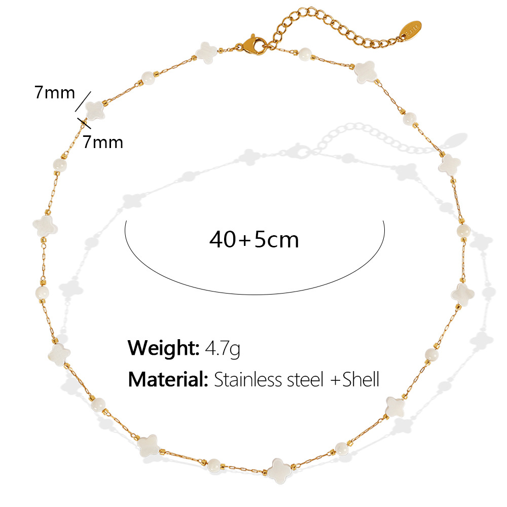 Pulsera XL237 de Concha Blanca y Oro