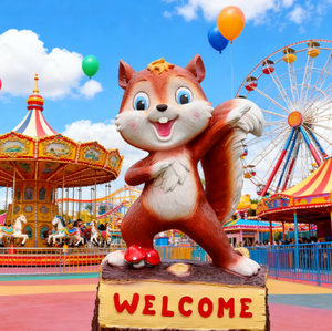 Đáng Yêu Phim Hoạt Hình Sóc Bức Tượng Vui tươi Nhựa Điêu Khắc Nghệ Thuật Trang Trí Nội Thất Cho Vườn Công Viên Phòng Khách Lễ hội Trang Trí Quà Tặng Ý Tưởng - Product Image 6