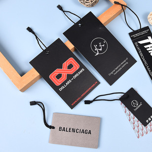 Clothing Hang <strong>Tags</strong> with <strong>String</strong> <strong>Custom</strong> Design <strong>Printing</strong> Name Logo Paper Garment Hangtag Labels