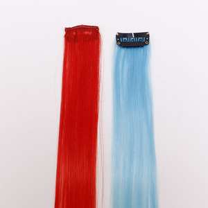 彩色发夹女孩长彩虹发夹多色派对突出合成头发 - Product Image 4