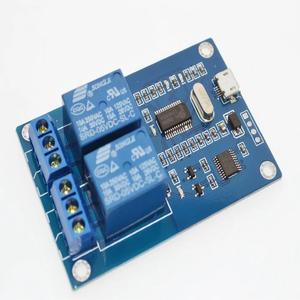 マイクロUSBリレーモジュール5v 2チャンネルリレーモジュール、リレーコントロールパネルインジケータ付き2wayリレー出力usbインターフェイス - Product Image 3