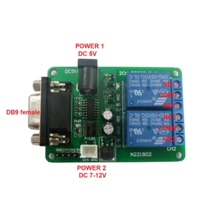 DC 5V 7.5V 9V 2ChRS232リレーボードリモコンUSBPCUARTCOMシリアルポート - Product Image 4