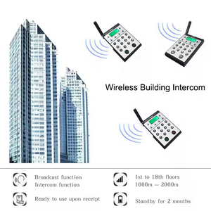Sistema de intercomunicación inalámbrico de transmisión bidireccional para edificios con función de carga de micrófono para hoteles