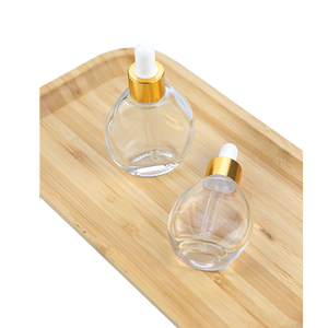 再利用可能な透明な楕円形10ml 20ml 30ml50ml化粧品アターフェイスアイヘアエッセンシャルオイル香水ガラスドロッパーボトル - Product Image 5