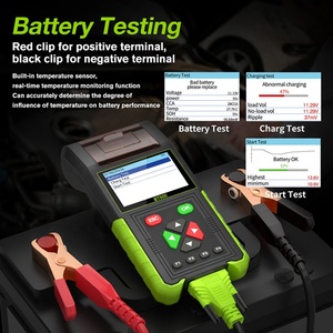 BT500 araba pil Test cihazı yazıcı ile 12/24V renkli ekran yük testi/röle Test/kaçak algılama akü analizörü - Product Image 4