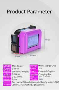 Mini stampante a getto d'inchiostro con cartuccia di inchiostro a solvente stampante portatile a getto d'inchiostro data di scadenza codificatore Batch - Product Image 3