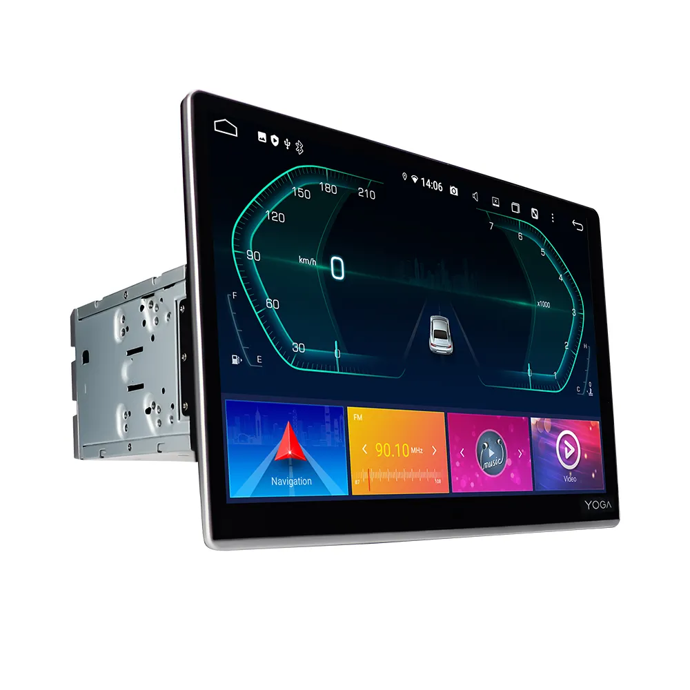 ユニバーサルタッチスクリーンAndroid10.0カーマルチメディアオーディオプレーヤー、ワイヤレス充電調整可能タッチスクリーンカーDVDプレーヤー
