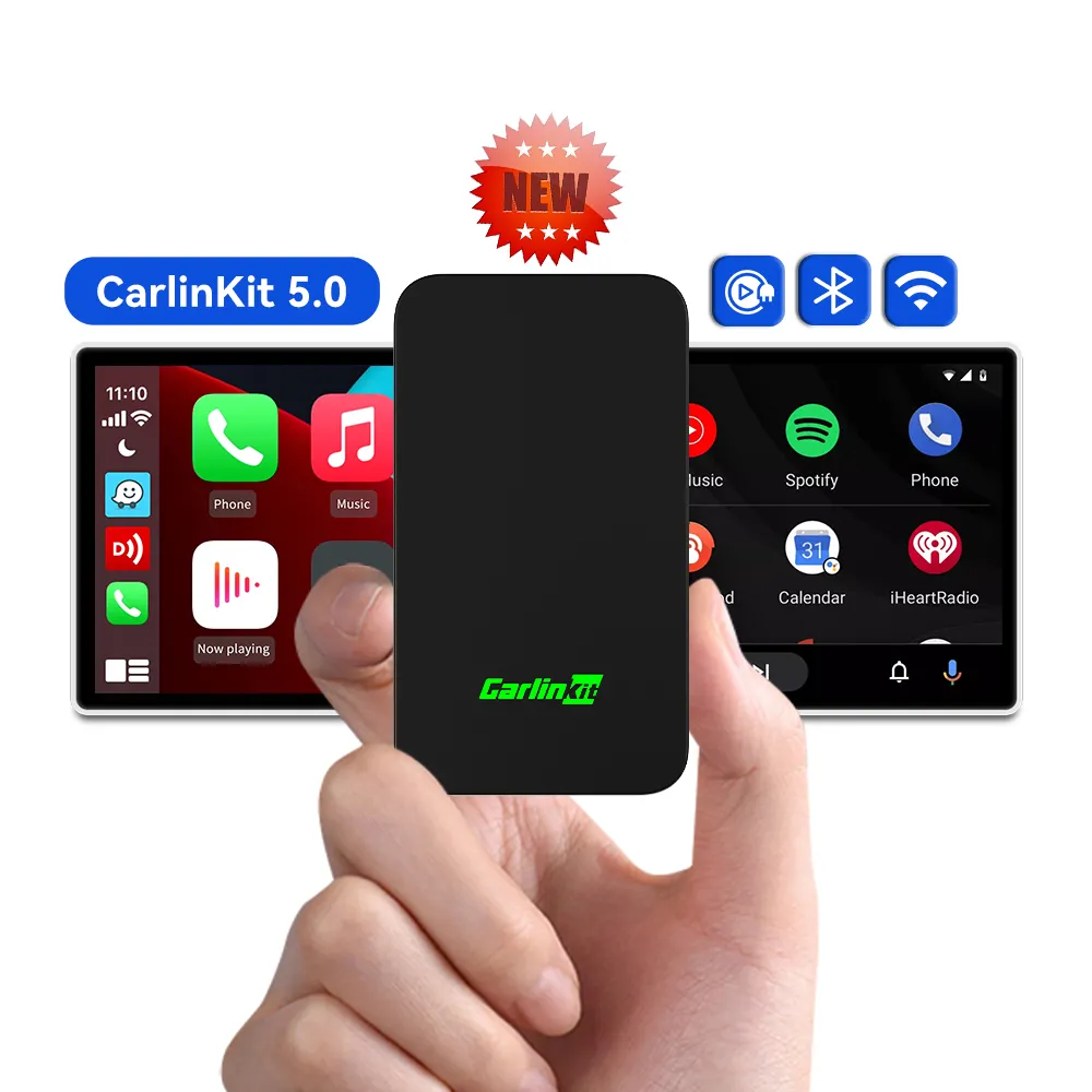 Carlinkit 5.0 2Air เชื่อมต่อด้วยสายเป็น CarPlay แบบไร้สายกล่อง Ai more Android Auto Smart Google Play WiFi dongle สำหรับ CarPlay