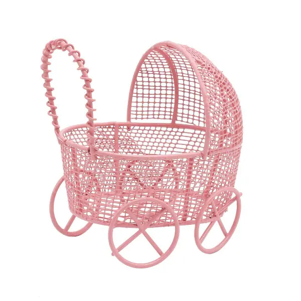 Desktop Snack Frutas Diversos Presente Ferro Forjado Metal Armazenamento Decorativo Mini Pink Bicicleta Coração Forma Armazenamento Basketesh
