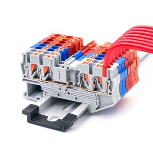 PT 2.5-QUATTRO bahar 24-12AWG çok iletkenler besleme İtme 4 bakır İletkenler vidasız DIN raylı Terminal blokları - Product Image 6